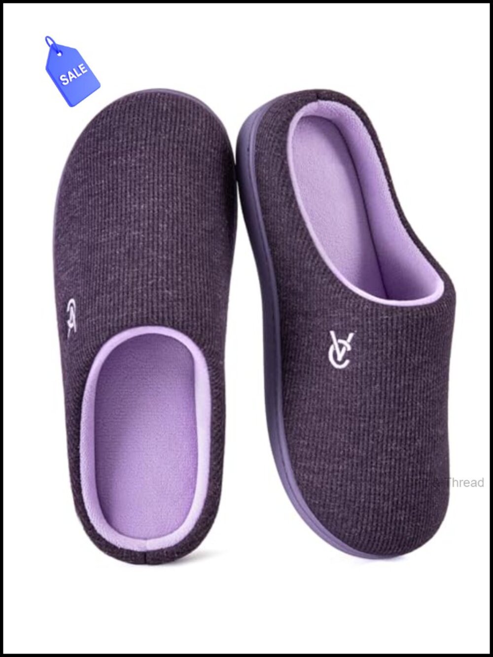 Women Slippers Memory Foam Waffle Knit Non-Slip House Shoes